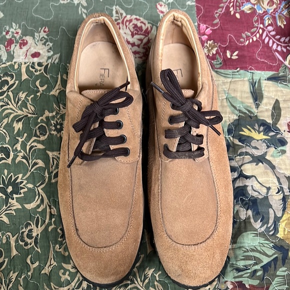 Vintage Fieramosca suede tie shoes, size 39, 9. - Picture 1 of 8